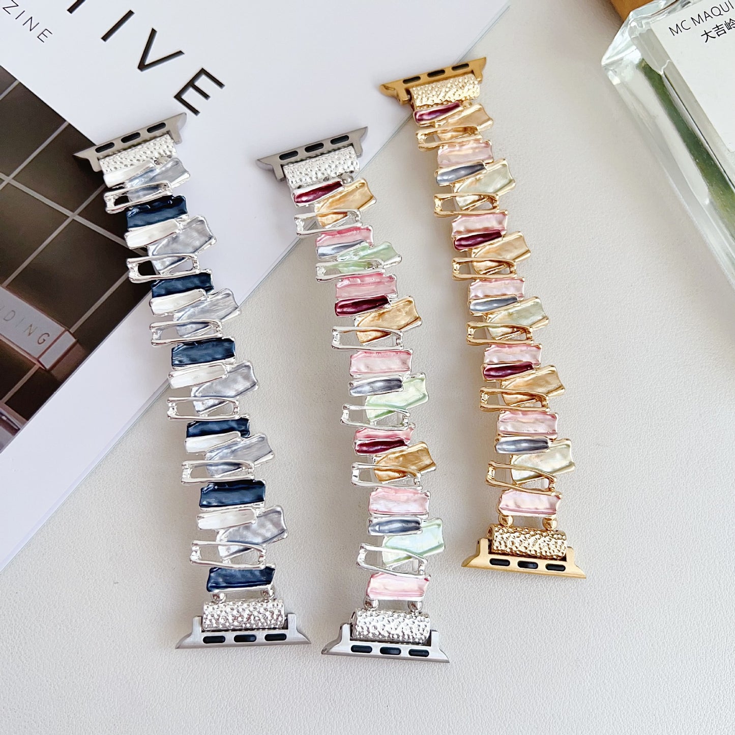 Dopamine Oil Painting Metal Stretch Strap