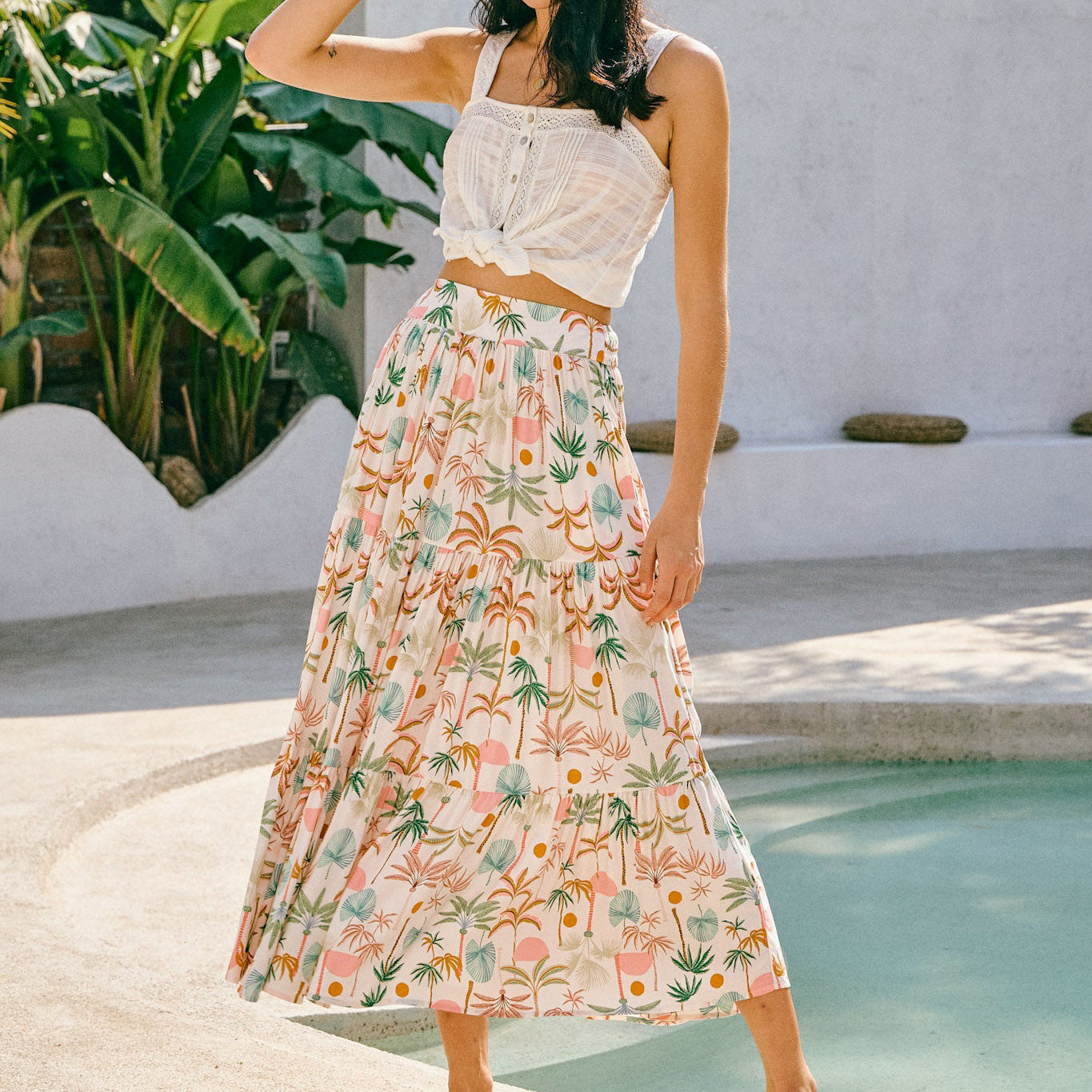 New Cinched-waist Bohemian-style Beach Skirt For Your Vacation