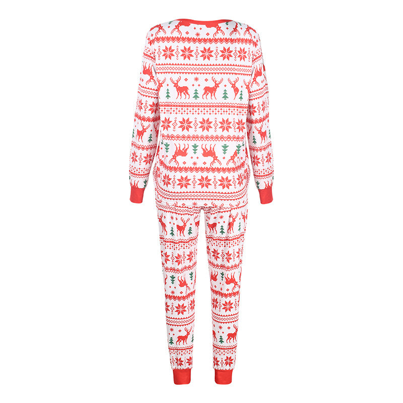 Printed Long-sleeved Casual Parent-child Suit