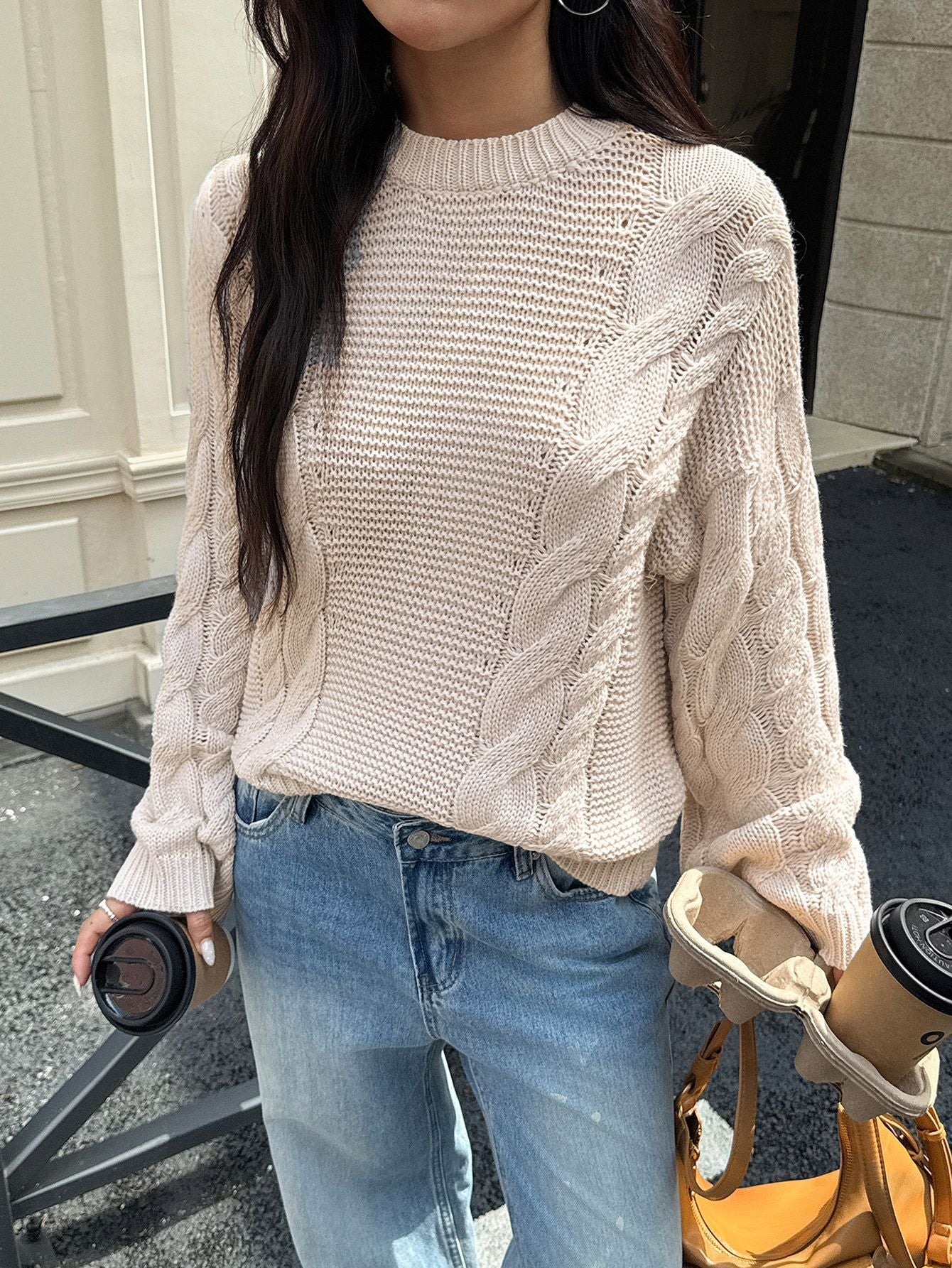 Leisure Minimalist Long Sleeve Sweaters Women's Clothing