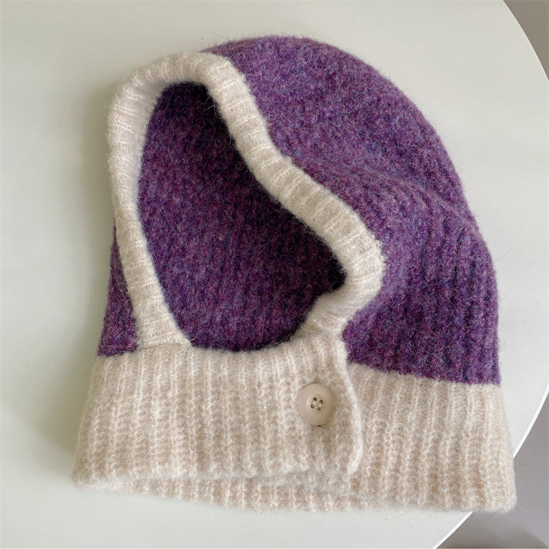 Women's Integrated Cold Proof And Warm Knit Hat