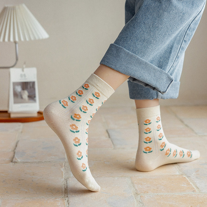 Women's Fashion Cartoon Animal Mid-calf Warm Socks