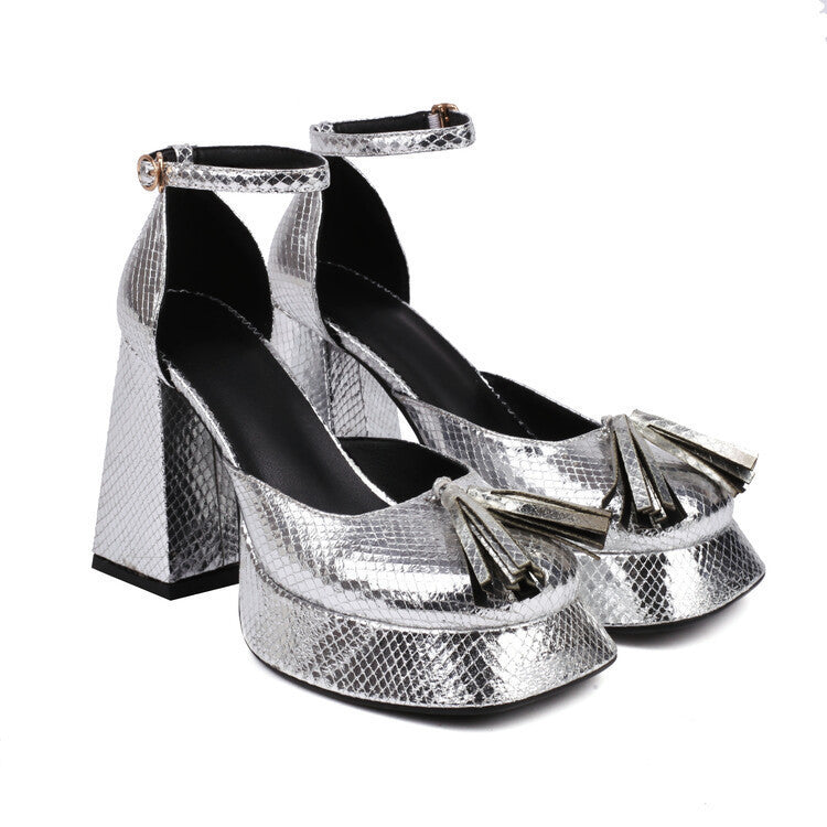 European And American Style Tassel High Heels For Women