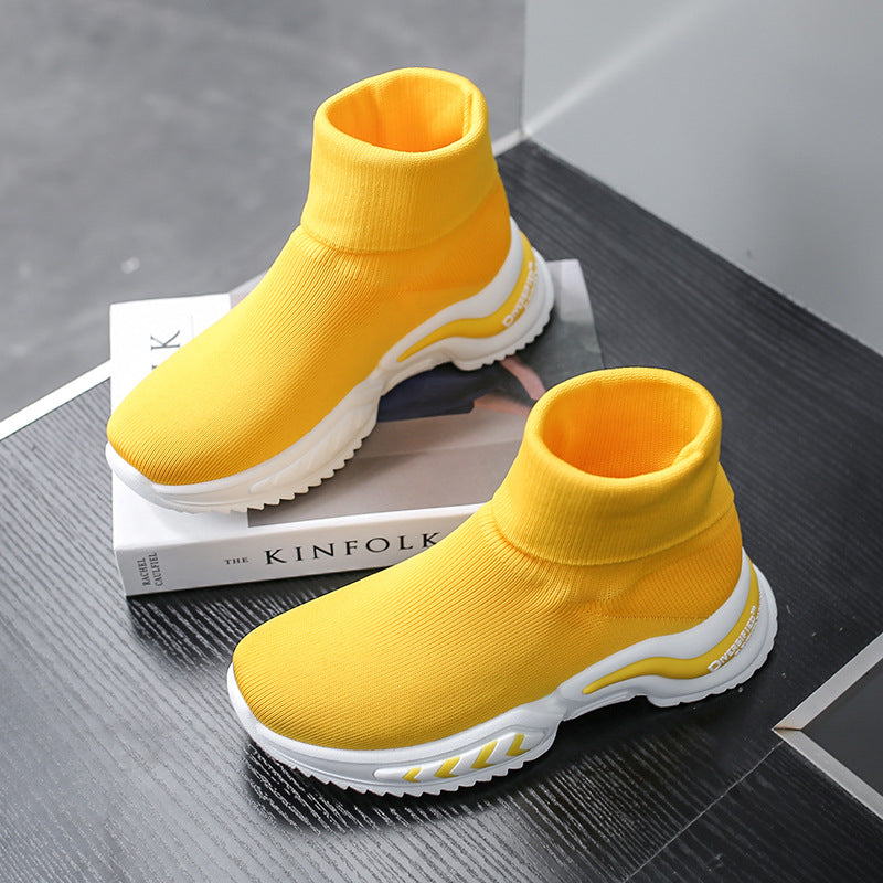 Breathable Single Boots Increase Women's Shoes Thick Sole