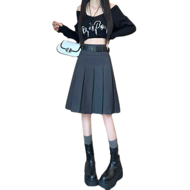 Fashion Personality Retro Pleated Skirt For Women