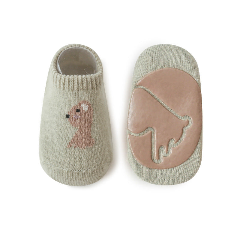 Spring And Summer Combed Cotton Non-slip Indoor Cool Children Toddler Socks