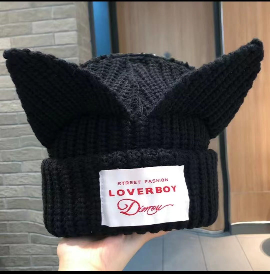 Wool Knitted Woolen Cap Cute Warm