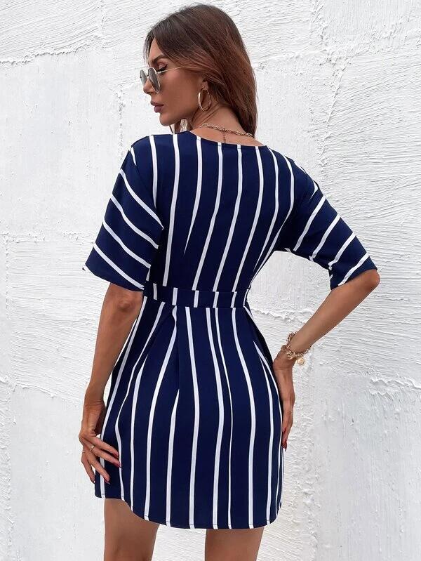 Womens Patchwork 3D Embossed Pattern Dress