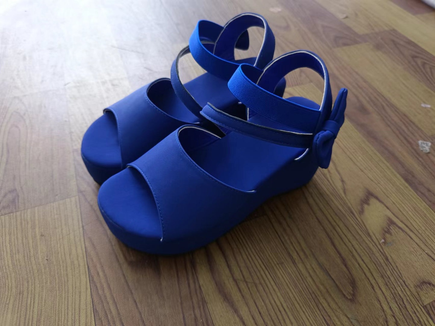 Plus Size Kilerygsandaler I Ruskind Med Åben Tå Til Kvinder