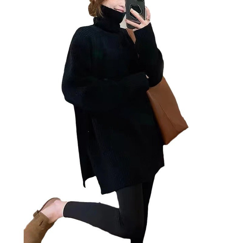 Autumn And Winter New Split Mid-length Bottoming Top