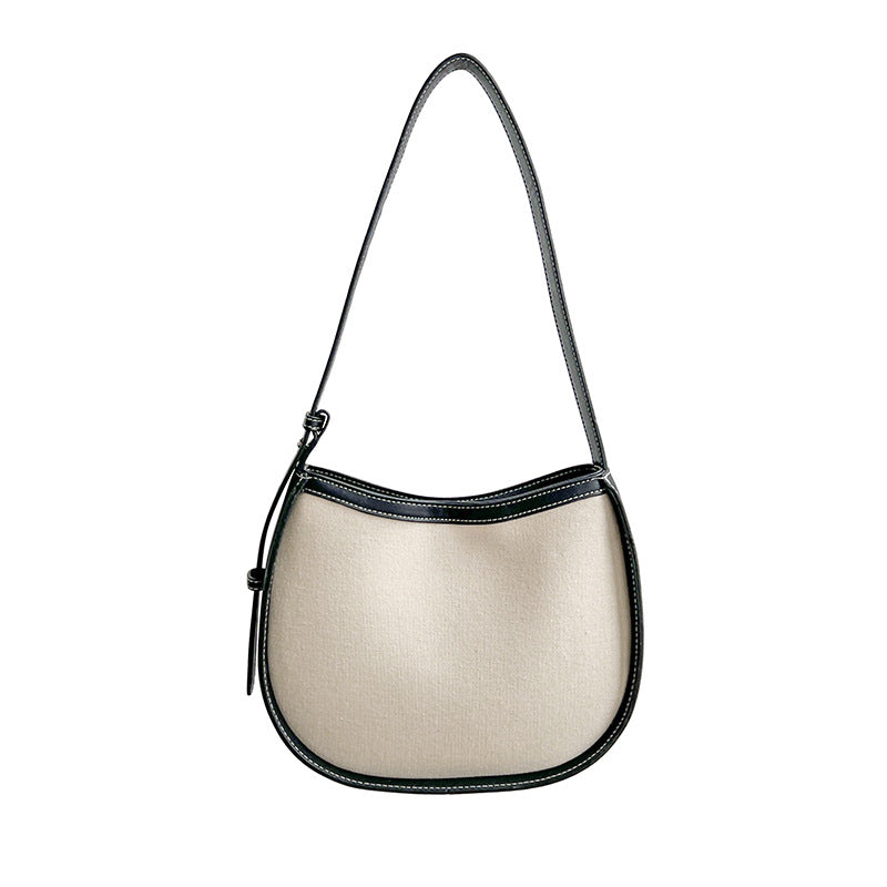 Canvas Versatile Bucket Underarm Shoulder Bag