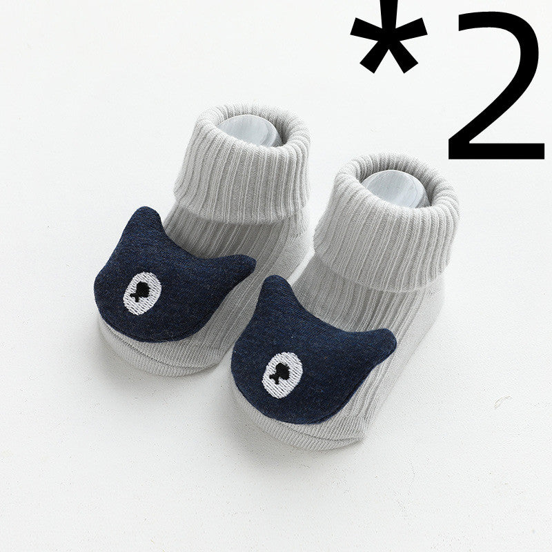 Newborn Baby Socks With Three-dimensional Cartoon Doll