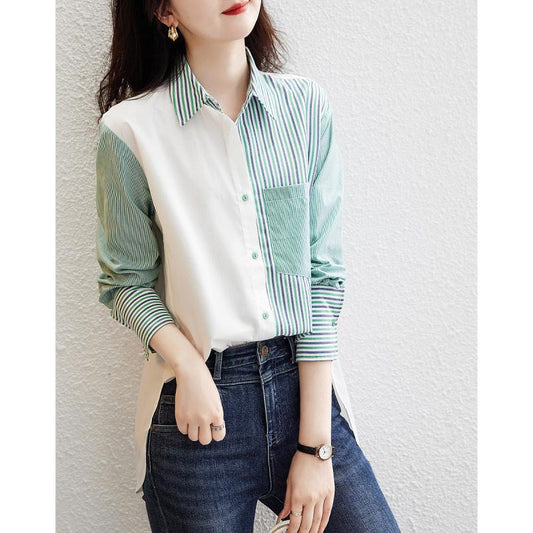 Striped Long Sleeve Fashion Women's Shirt