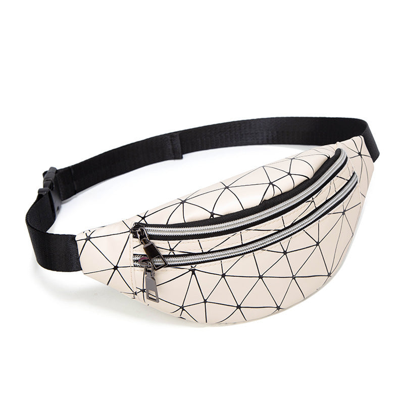 Lingge Personality Chest Bag Double Pocket Shell-shaped Shoulder Waist