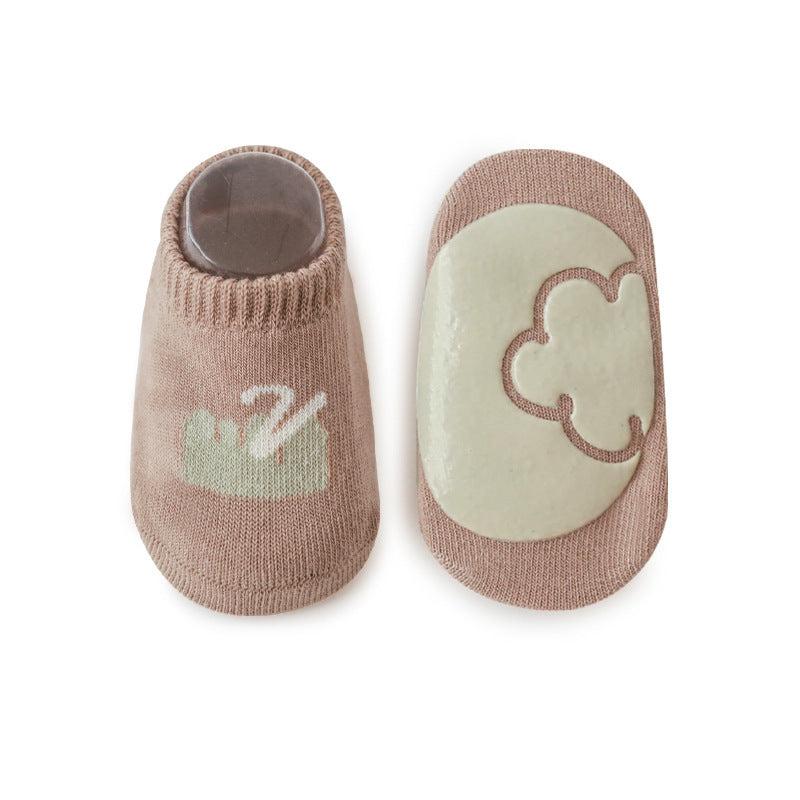 Spring And Summer Combed Cotton Non-slip Indoor Cool Children Toddler Socks