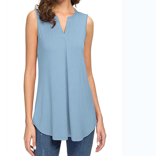 European And American Style New Printed V-neck Sleeveless Vest