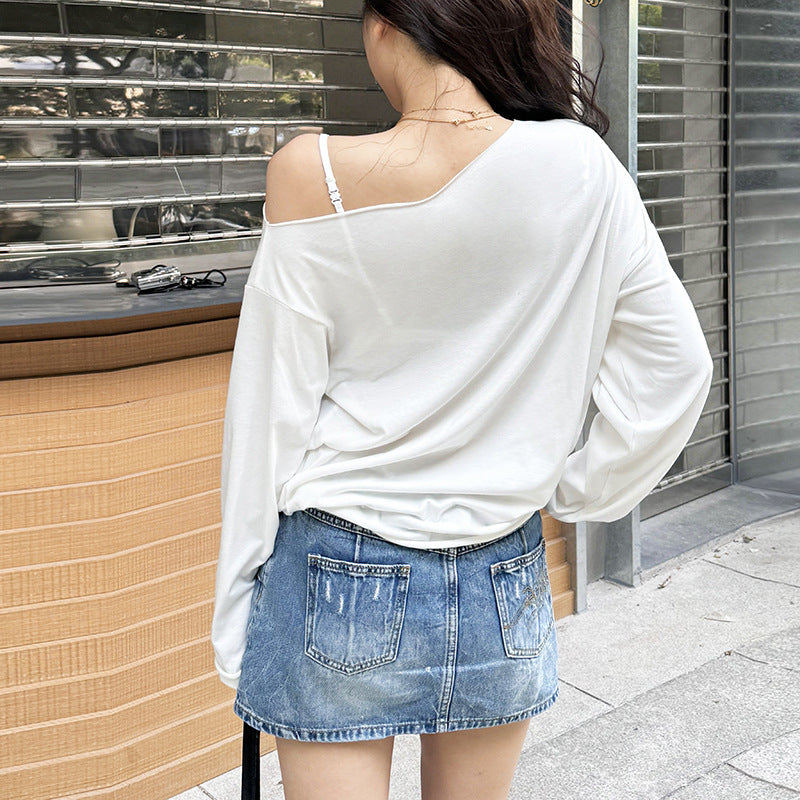 Womens Fashion T-shirt With A Trendy Hip-hop Print