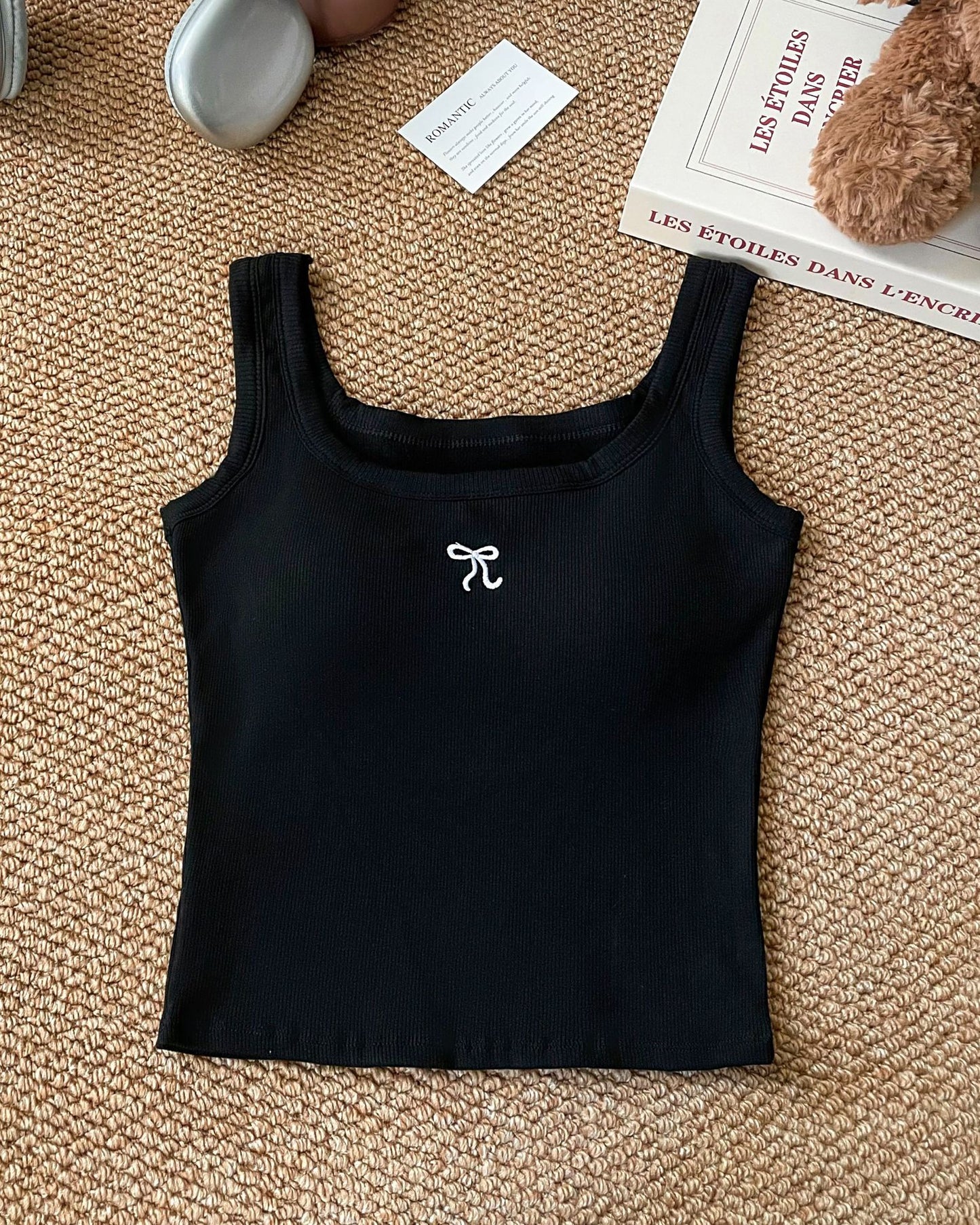 Yellow Square-neck Camisole Base Top