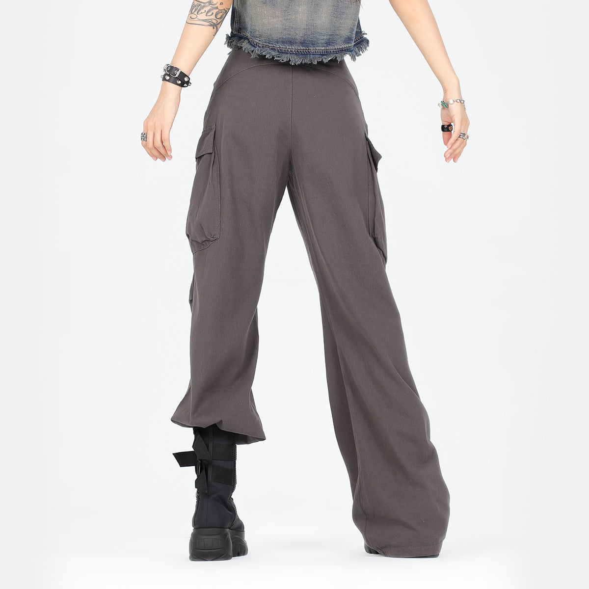 Overalls Women's Non-ironing Loose Slimming Wide-leg Pants