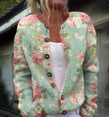 Autumn And Winter Popular Loose 3D Printed Sweater