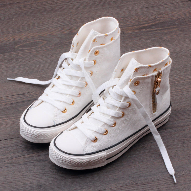 Spring And Summer High-top Canvas Shoes