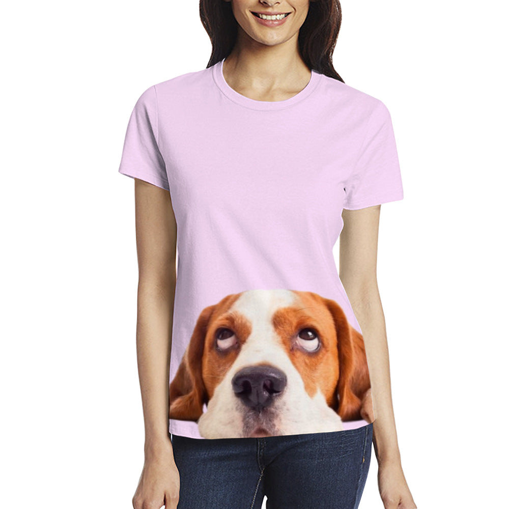 Creative Personalized 3D-printed Casual Womens Short-sleeve Top