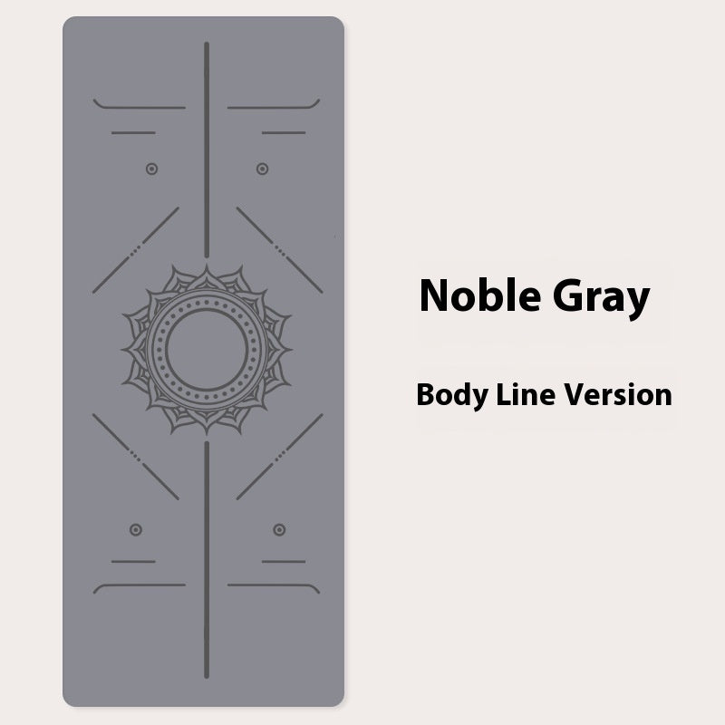 Pu Rubber Natural Rubber Non-slip Body Line Fitness Yoga Mat