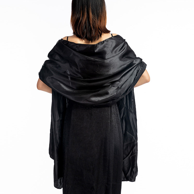 Evening Gown Shawl Wedding Cheongsam Satin Solid Color