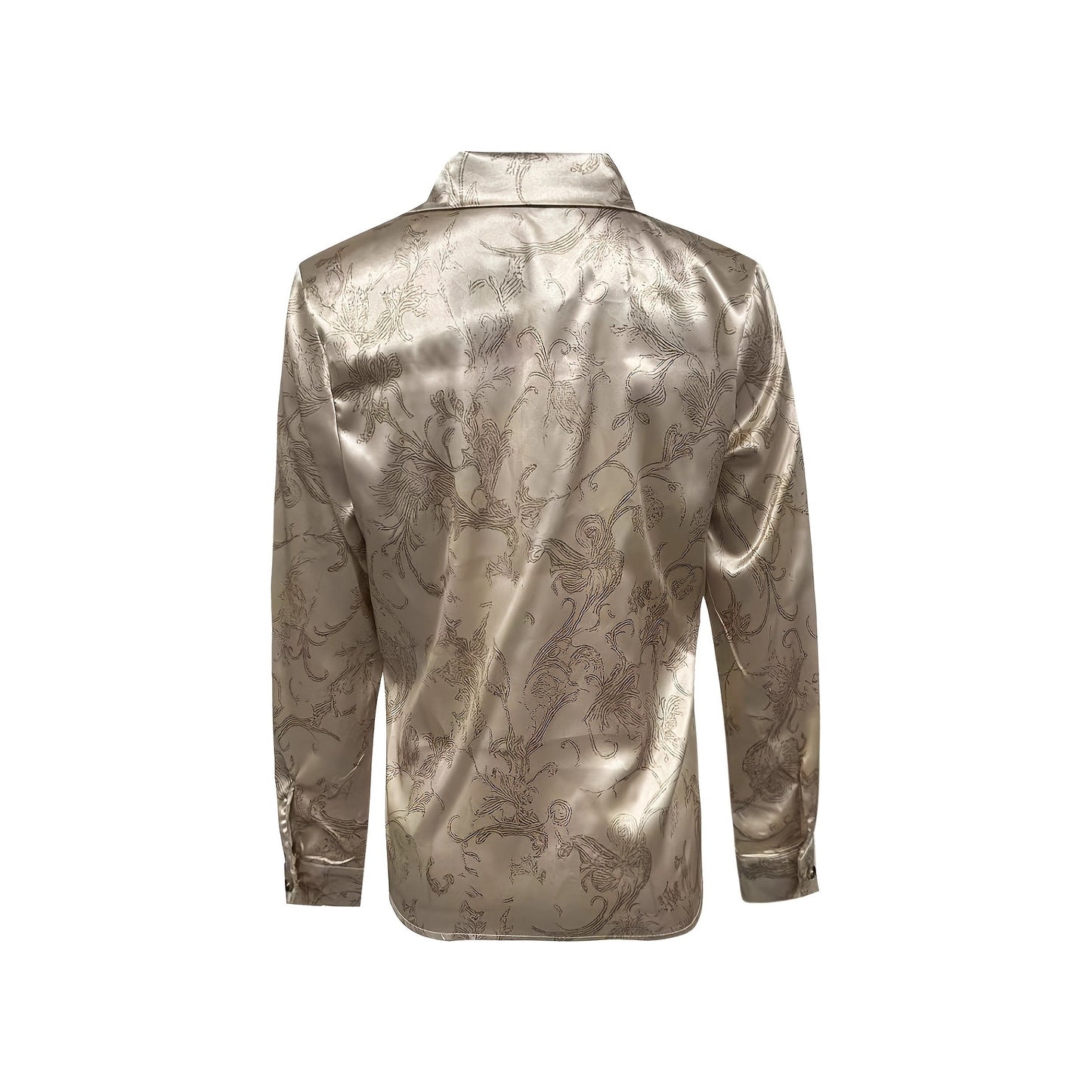 Womens SpringSummer Satin-Feel Drapey Shirt New Arrival