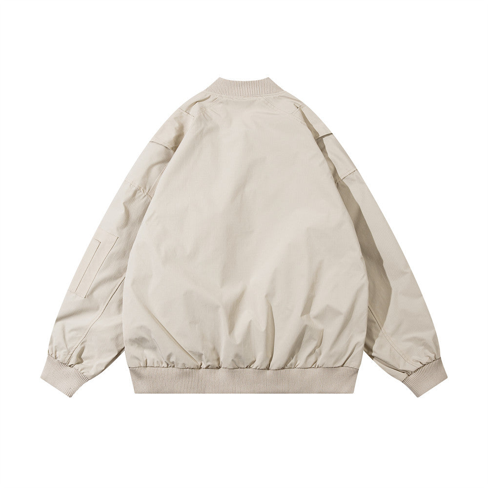 Pure Color All-matching Pilot Jacket Casual Sports Jacket