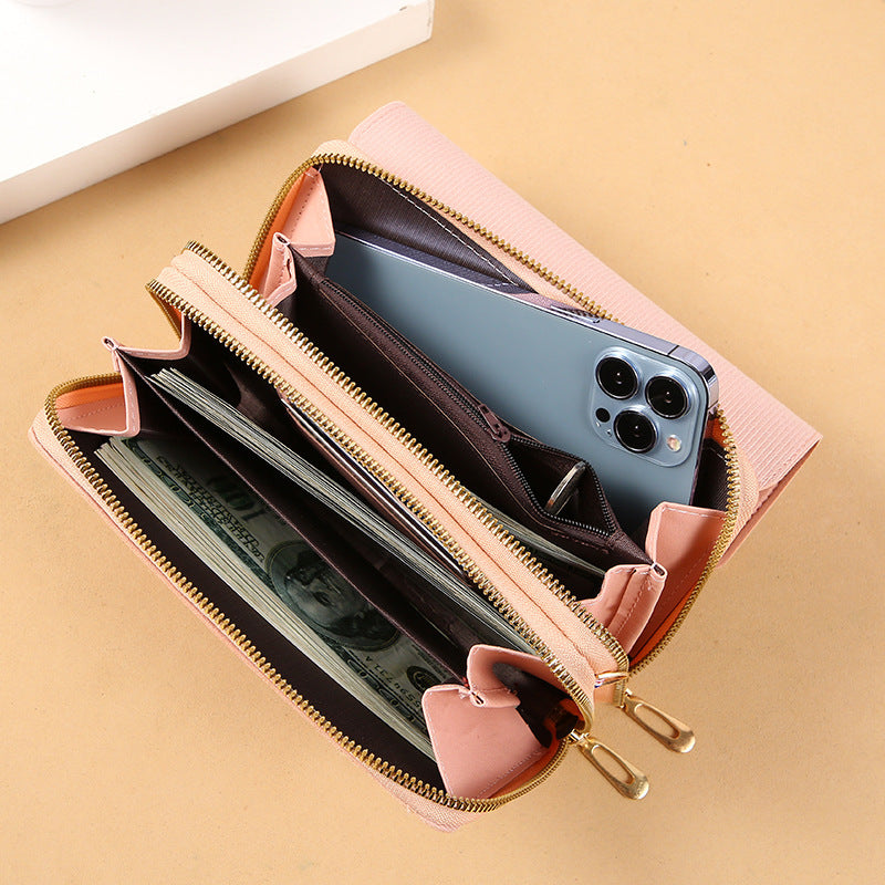 Multi-functional Crossbody Bag Mid-length Clutch And Coin Purse