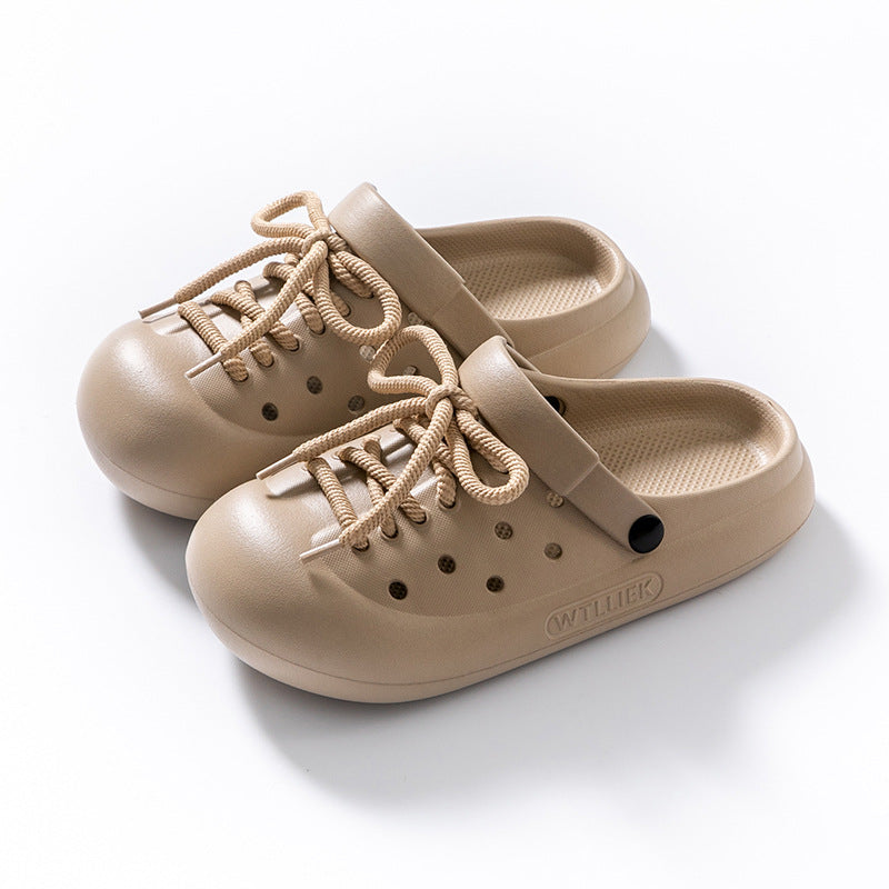 Korean Style EVA Lace-up Closed Toe Sandals