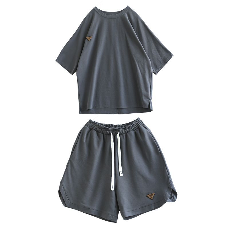 Loose-fitting Casual Top And Shorts Two-piece Set