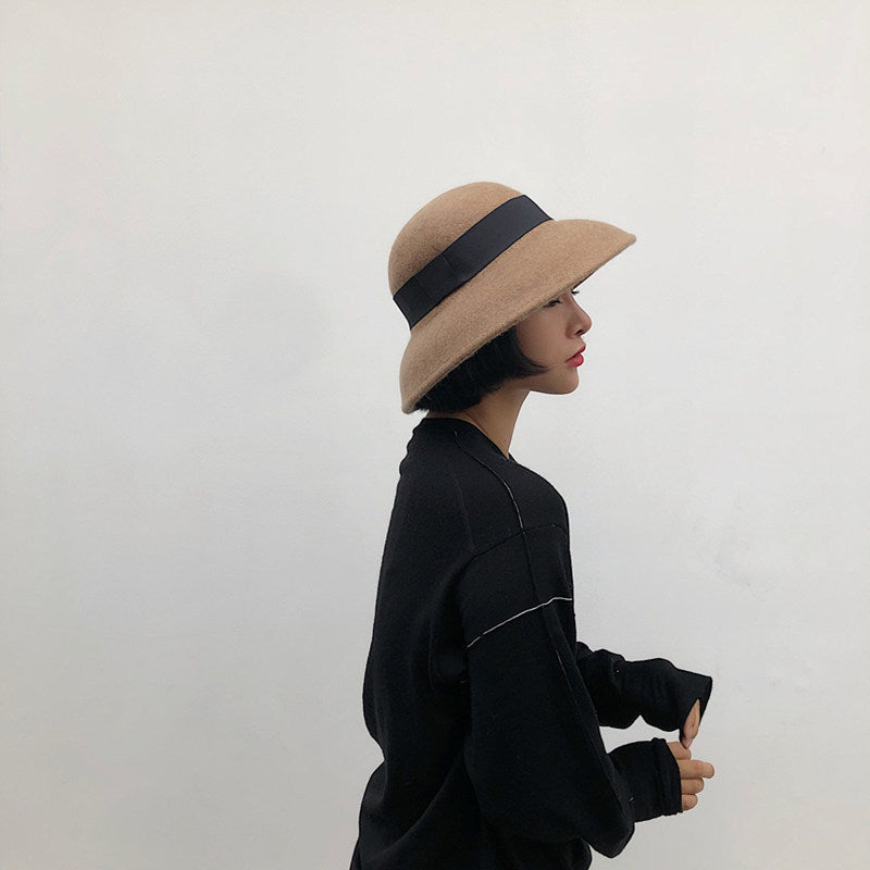 Woolen Bell Top Versatile Basin Hat Fisherman Hat
