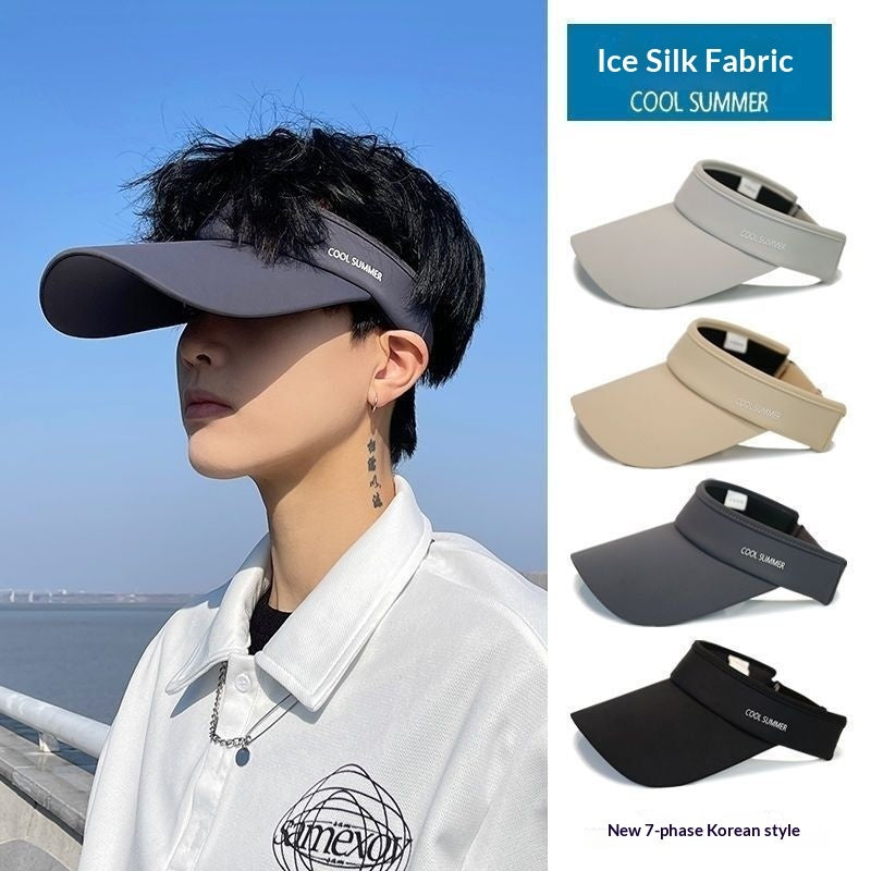 Ice Silk UV-Protective Baseball Cap For Women Sun Hat With UV Protection Running Double-Sided Bucket Hat