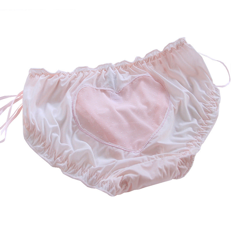 Japanese Agaric Cut-out Love Ice Silk Underwear