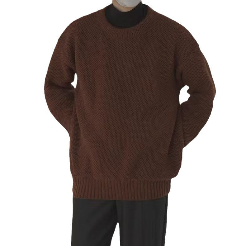 Solid Color Sweater Lazy Soft Glutinous Trendy Harajuku Style