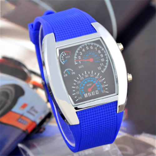 Led electronic aviation watch men's fashion sports dashboard creative watch