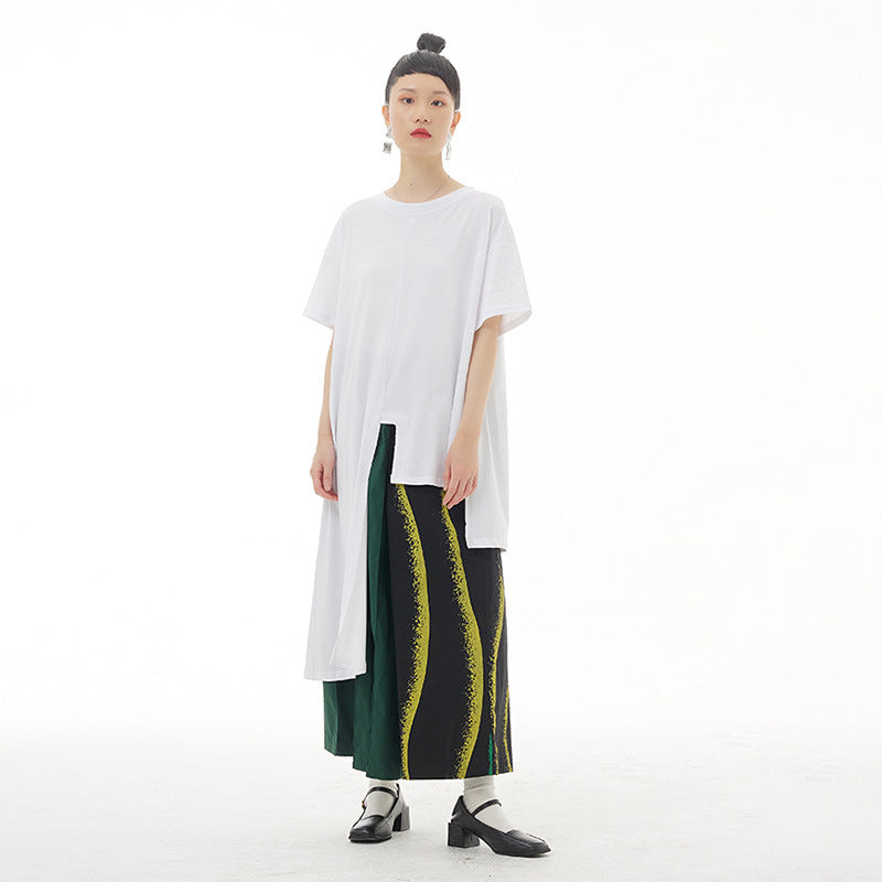 Plus Size Women's Color Striped Printed Pants