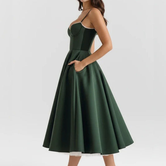 Women's Casual Lace-Patchwork Fishtail Dress