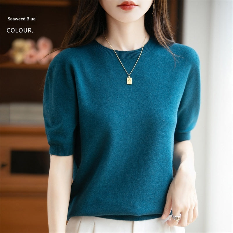 Women's Loose Casual Short-sleeved Minimalist Sweater