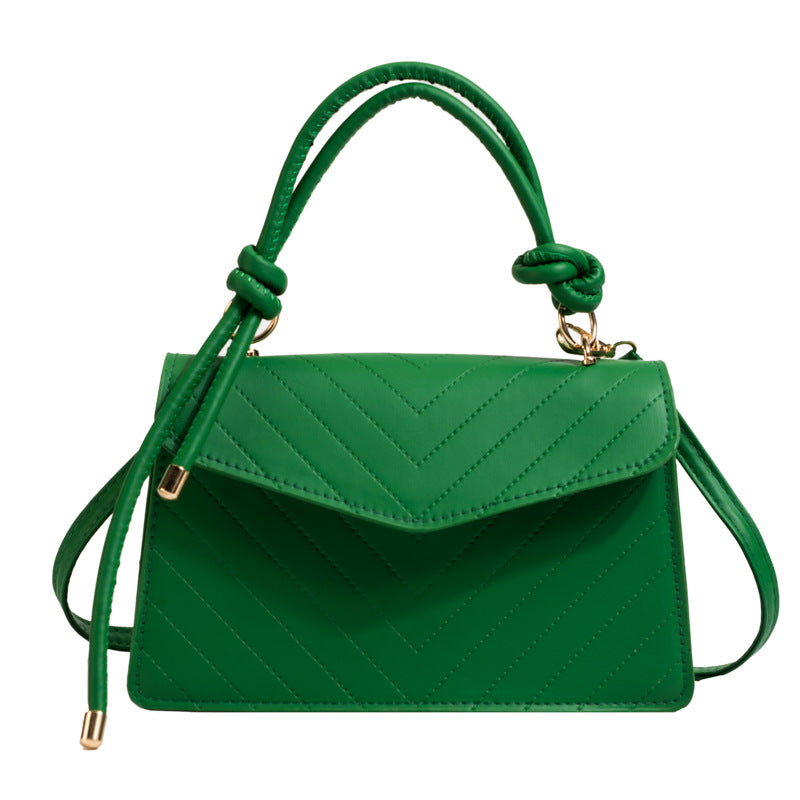 Versatile Triangle Cover Striped Small Square Bag