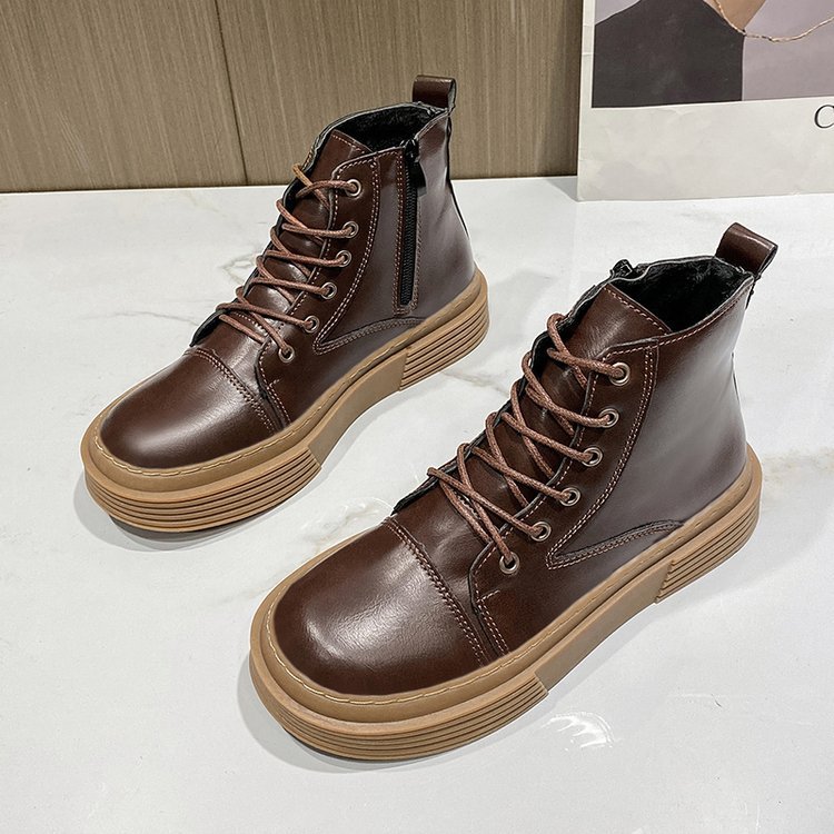 Women's Seven Hole Lacing Casual High Top Brogues