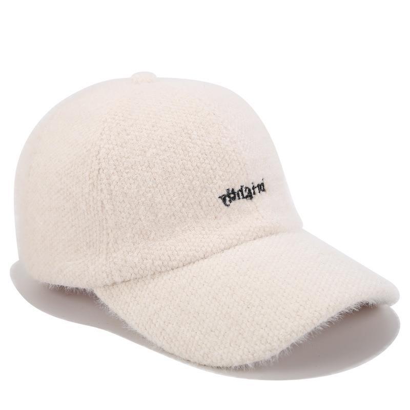 Women's Autumn And Winter Woolen Fabric Warm Letter Embroidery Hat
