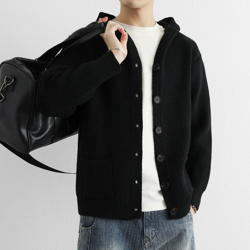 Korean-style Solid Color Trendy Casual Hooded Sweater