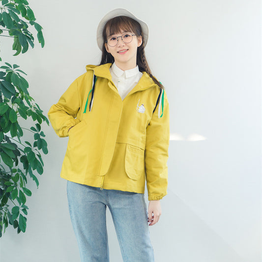 Women's Versatile Loose Hooded Zippered Jacket