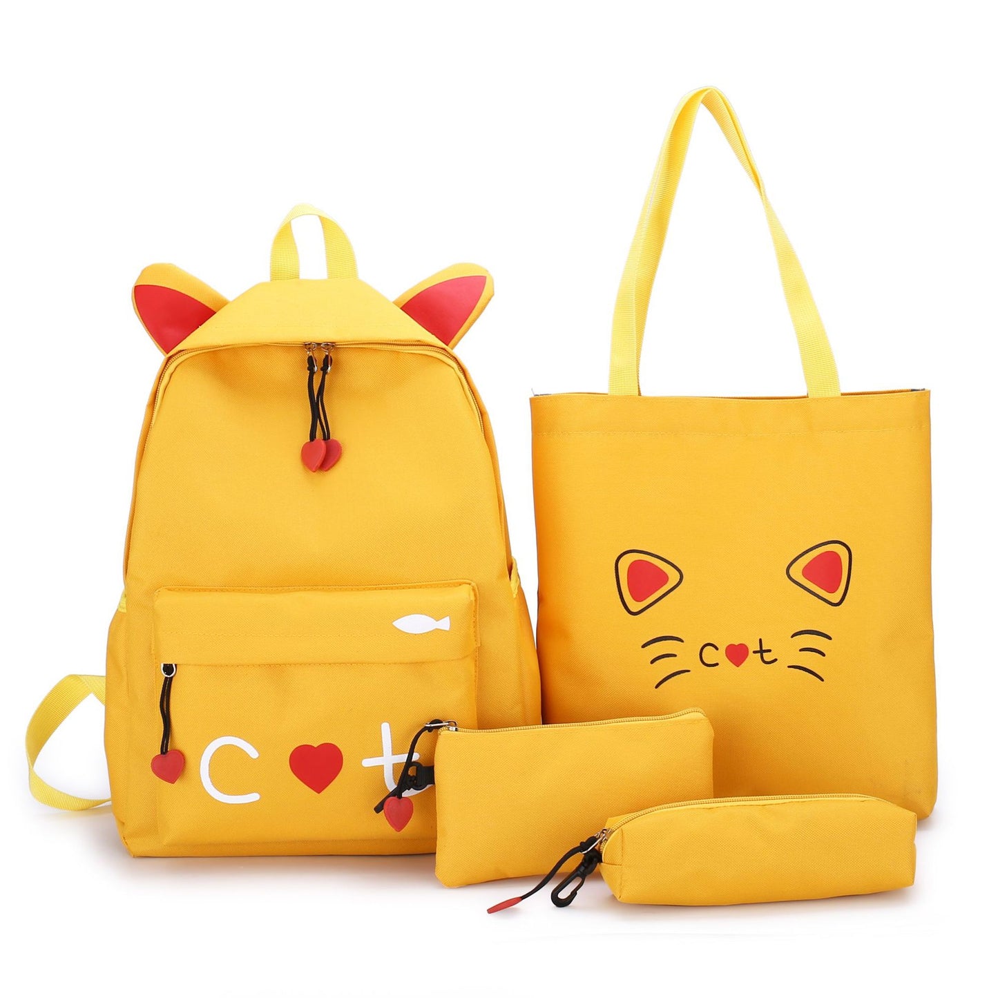 Schoolbag For Elementary School Students Four-piece Large-capacity Backpack