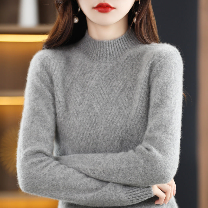Women's Half Turtleneck Knitted Bottoming Shirt