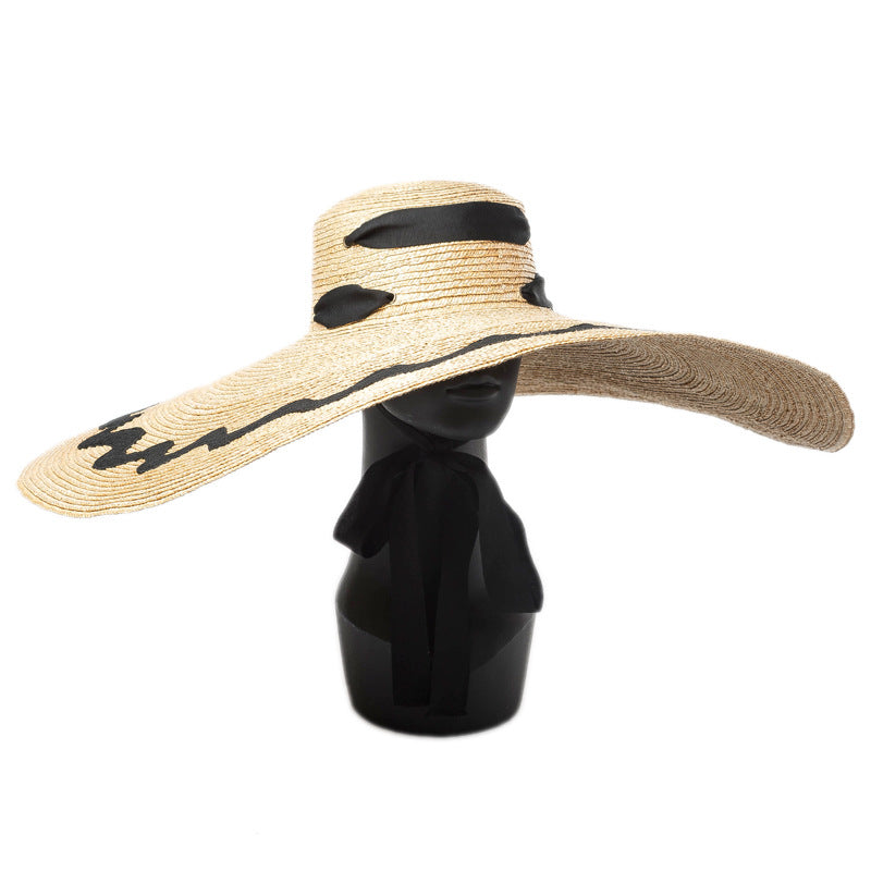 Large Brim Strap With Wavy Patch