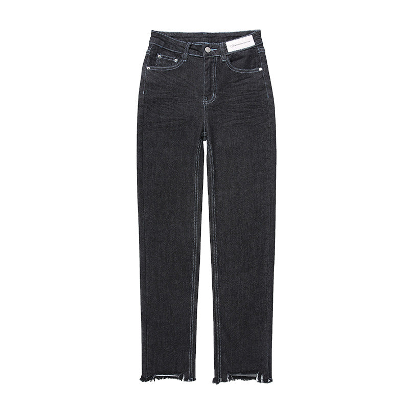 Women's Smoky Gray Straight-leg Jeans